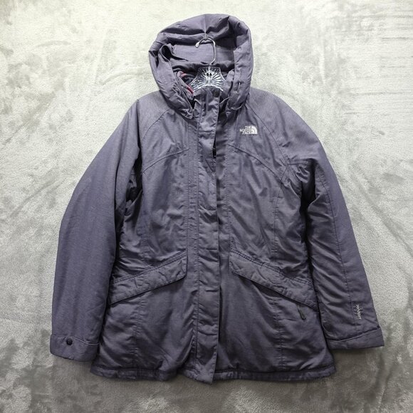 The North Face Jacket Womens Large Gray HyVent Triclimate 3-in-1 Hood Waterproof - Picture 1 of 16